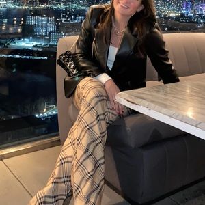 Zara leather blazer jacket